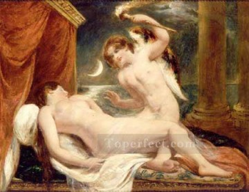 Impressionist Nude Painting - Cupid and Psyche female body William Etty